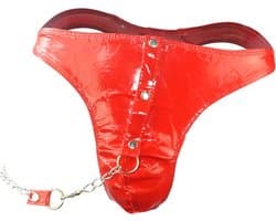 String-Latex-Heren-Sexy-Goedkoop-Ketting-Drukkers-Erotisch-Gay-Homo-Spannend-Rood