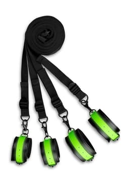 Shots - Ouch! Bevestigingsset voor Bedbindingen neon green/black — thumbnail 2