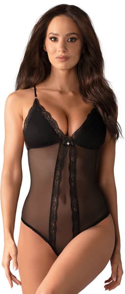 Obsessive Open kruis body - Erotische Body - Maat L/XL - Zwart — thumbnail 4