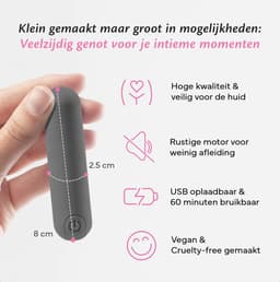 Fae® Vibrator voor Vrouwen - Clitoris Stimulator - Mini Bullet Vibrator - Sex Toys voor Vrouwen en koppels - Seksspeeltjes - Joy Series, Moon Mist — thumbnail 3