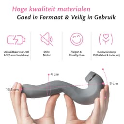 Fae® Vibrator voor Vrouwen - Clitoris & G spot Stimulator - Zuig en druk functie - Penetratie Dildo - Sex Toys voor Vrouwen en koppels - Seksspeeltjes - Thrive Series - Moon Mist — thumbnail 3