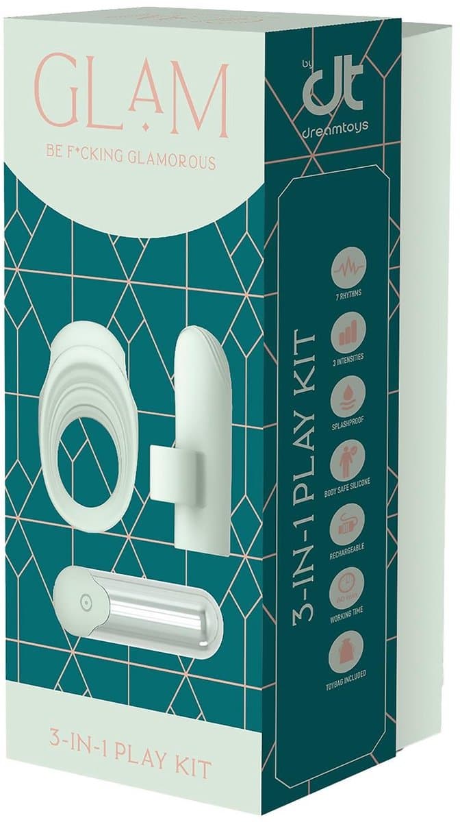Dreamtoys Glam 3-in-1 Play set Erotisch setje - Groen — afbeelding 1