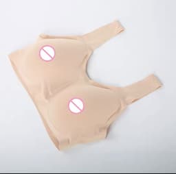 Siliconen borsten-Cup C- Nep Borsten- Cosplay- Travestie- Siliconen borsten met BH- Borsten met plakrand-800 gram C cup- — thumbnail 4