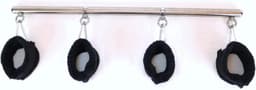 Mega spreidstang BDSM - 4 zachte stevige handboeien - 50CM - Luxe materialen - Spreader bar — thumbnail 1