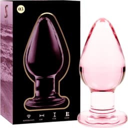 NEBULA SERIES BY IBIZA - MODEL 3 ANAL PLUG BOROSILICATE GLASS 11 X 5 CM PINK | BUTTPLUG | GLASS ANAL PLUG | BEST SEX TOY FOR MAN | BEST SEX TOY FOR WOMAN — thumbnail 4