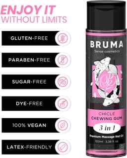 BRUMA - PREMIUM MASSAGE HOT OIL CHEWING GUM 3 IN 1 - 100 ML | EROTIC MASSAGE — thumbnail 1