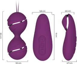 Playbird® - vibrerend eitje - met extra vibrator in afstandsbediening - vibrerend ei - oplaadbaar - sexspeeltje voor koppels – paars — thumbnail 4