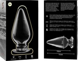 NEBULA SERIES BY IBIZA™ - MODEL 4 | ANAL PLUG BOROSILICATE GLASS 11 X 5 CM CLEAR | BUTTPLUG | SEX TOYS VOOR MANNEN | SEX TOYS VOOR VROUWEN — thumbnail 4