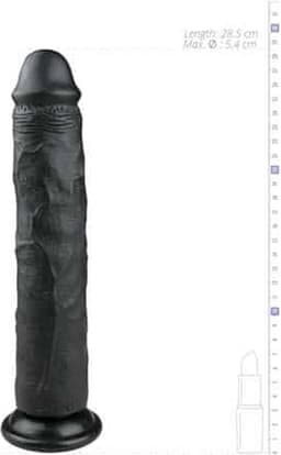 EasyToys - Realistische Dildo met Zuignap - 28,5 cm - Dildo's - Sex Toys voor Vrouwen en Mannen - Dildo Mannen Anaal - Zwart — thumbnail 7