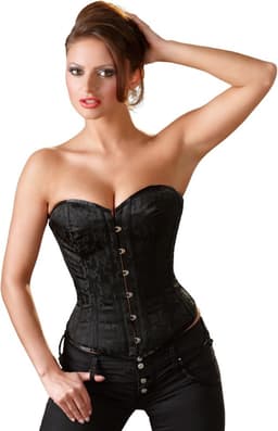 Cottellli Collection –  Korset met Verwijderbare Bretels en Vetersluiting Seductief Variant – Maat S - Zwart — thumbnail 5