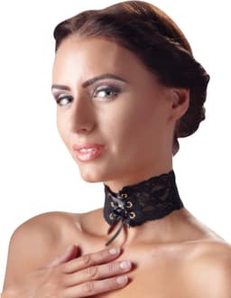 Zwarte choker van kant — thumbnail 1
