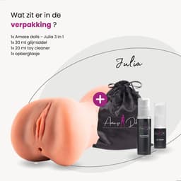 ME'ADAM - Amaze Dolls Julia Pocket Pussy voor Man - 3 in 1 – Sex Toys Voor Mannen en Koppels – Blowjob Masturbator met Mond Kont en Vagina — thumbnail 10