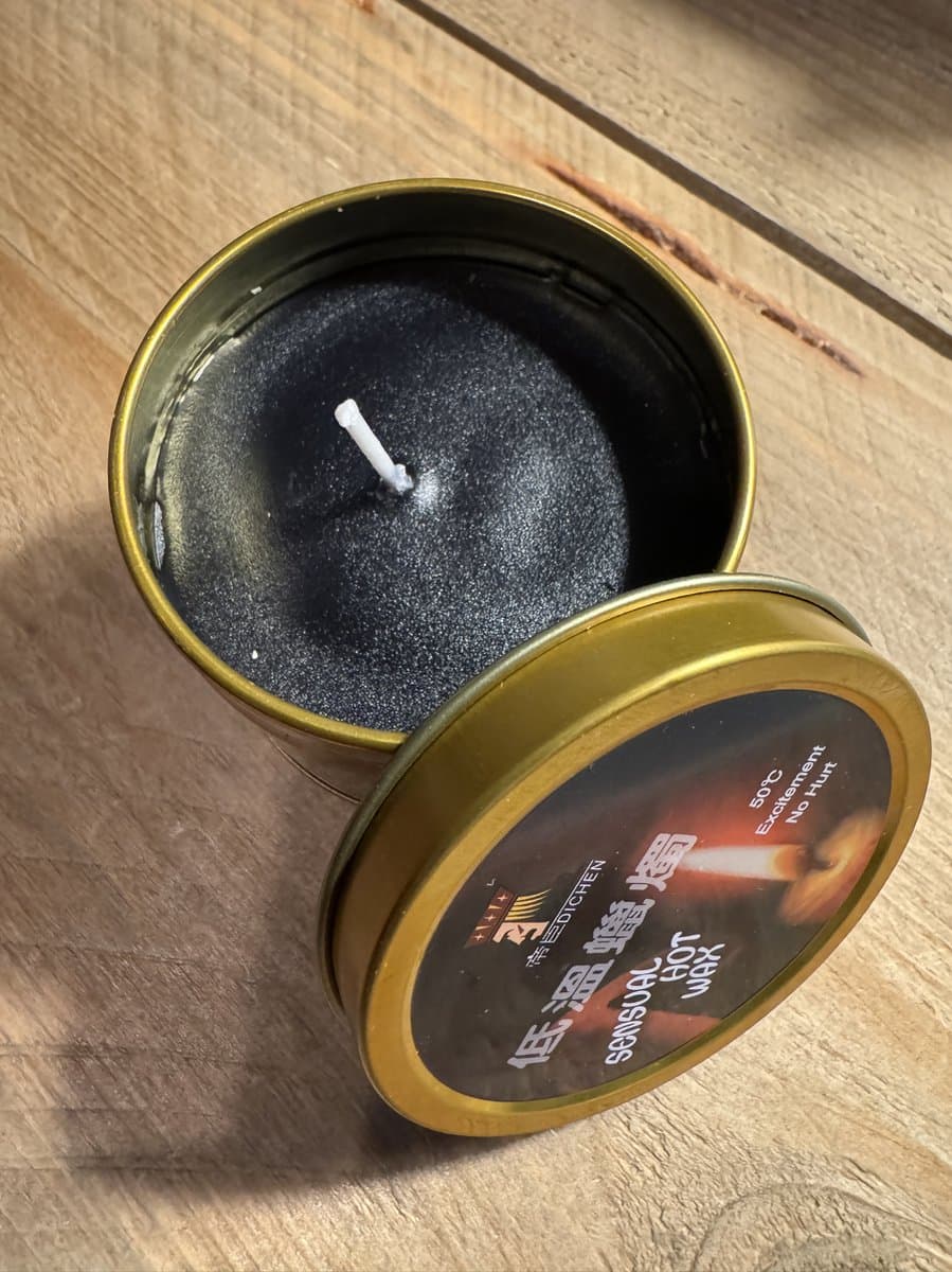 Massage kaars, Zwart, love gel, erotisch, sex, Toys4enjoy, Sensual Hot Wax — afbeelding 1
