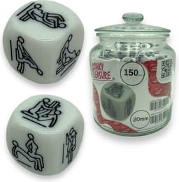 Dobbelsteen Wit Met Erotische Standjes Mega Pot 150 Stuks — thumbnail 1