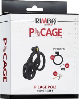 Rimba Toys - P-Cage PC02 - Kunststof Kuisheidskooi - Peniskooi - Chastity - Zwart — thumbnail 12