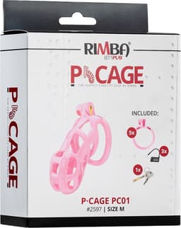 Rimba Toys - P-Cage PC01 - Kunststof Kuisheidskooi - Peniskooi - Chastity - Roze - Verkrijgbaar in 3 maten — thumbnail 10