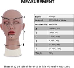 Siliconen Masker-Vrouwenmasker- Masker- Gezichtsmasker-Cosplay-Transgender-Travestie- Gezicht-Crossdresser — thumbnail 4