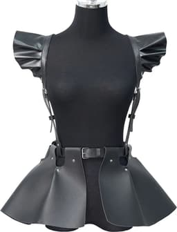 Lederen rok met bretels - BDSM - Feest - Festival - Erotische outfit - One size — thumbnail 5
