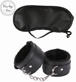 Handboeien - Handboeien met masker - BDSM - Erotiek - Bondage - Sextoys - Sexspeeltjes - Zwart — thumbnail 1