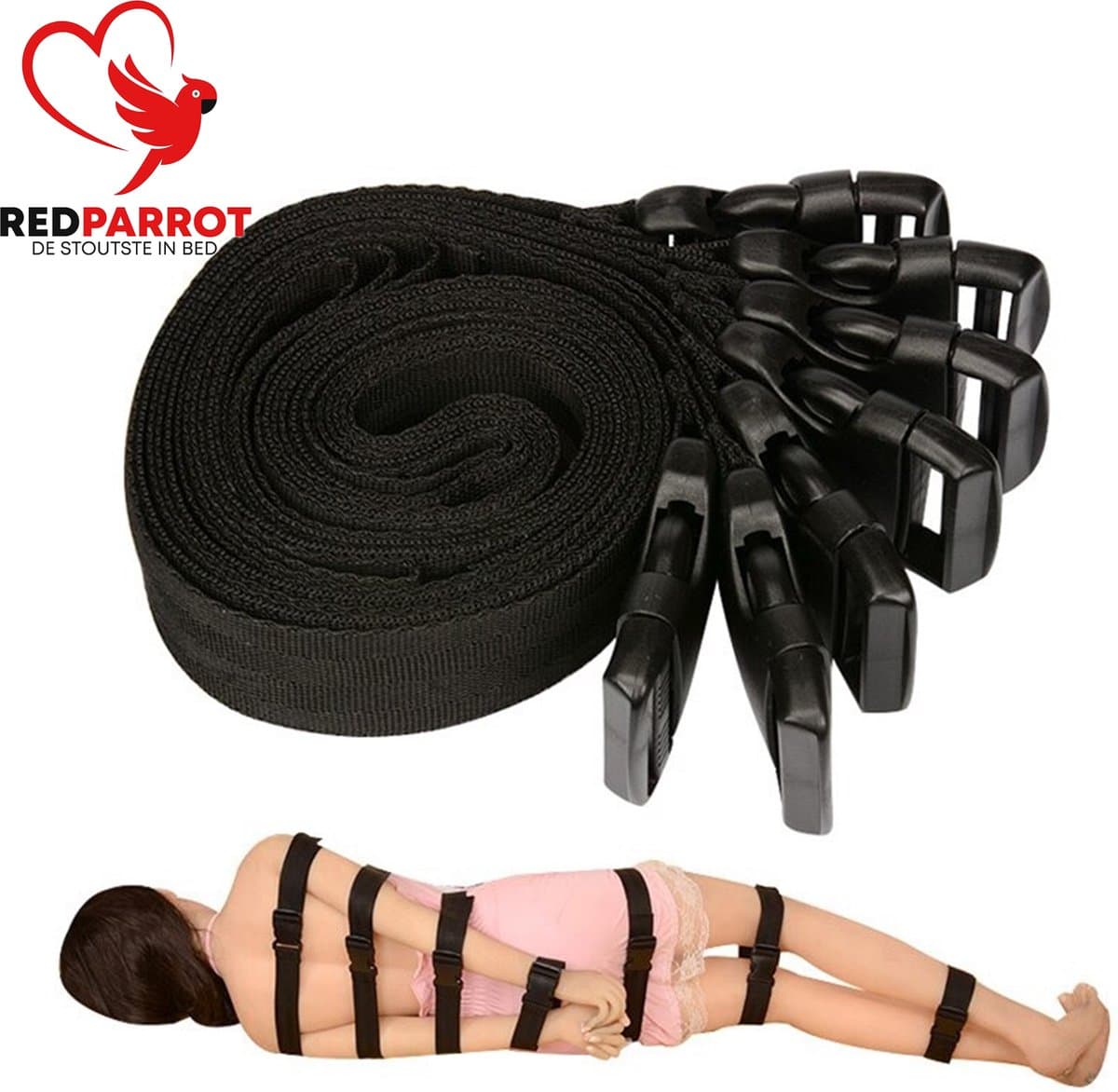 Volledige lichaam bondage - 7 riemen - Handboeien - Bondage set — afbeelding 1