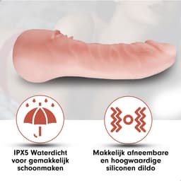 Intenz® Dubbelzijdig Voorbind dildo - Strap on - Siliconen - Sex toys voor koppels - 16.5 cm — thumbnail 4