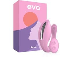 Eva® Pulse - Vibrator met Afstandsbediening - Sex Toys voor Vrouwen & Koppels - G-Spot en Clitoris Stimulator - Dildo Vibrators - Realistisch - Prikkelende Luisterverhalen Inbegrepen - Vibrators voor vrouw - Blossom Pink