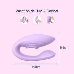 Eva® Pulse - Vibrator met Afstandsbediening - Sex Toys voor Vrouwen & Koppels - G-Spot en Clitoris Stimulator - Dildo Vibrators - Realistisch - Prikkelende Luisterverhalen Inbegrepen - Vibrators voor vrouw - Lavender Purple — thumbnail 8