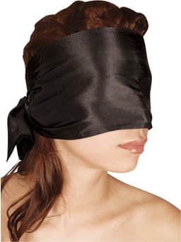 Bad Kitty - Satijnen Bondage Blinddoek Licht Transparant – Zwart — thumbnail 2