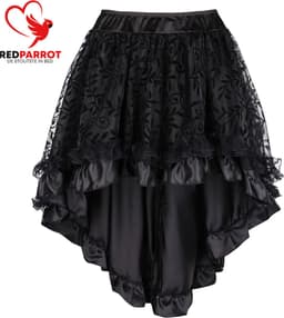 Fashion Rok Dames Zwart – Kort naar Lange Achterkant — thumbnail 3