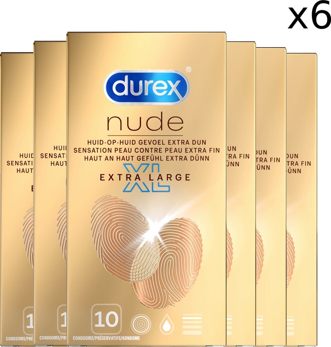 Durex - Condooms - Nude XL - 10st x6 — afbeelding 1