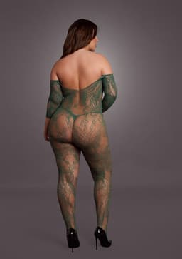 Kant Lange Mouwen Bodystocking - Koninginmaat — thumbnail 7