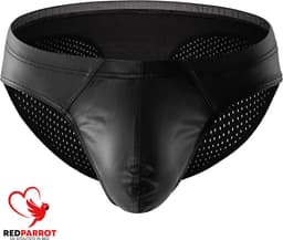 Lederen slip voor mannen - Erotische lingerie heren - Visnet — thumbnail 5
