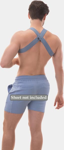 Barcode Berlin Harness Matt Pop Bluebeige - MAAT L — thumbnail 3