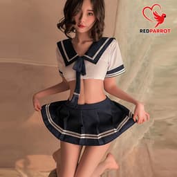 Sexy uniform schoolmeisje | 2-delig | One Size | Erotisch | Uitdagend | Rollenspel | Thema — thumbnail 4