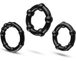 Cockring Set Super Stretch - Zwart