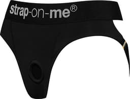 Strap-On-Me - Heroine - Comfortabel Strap-on Voorbinddildo Harnas Van Microfiber - Zwart 2XL — thumbnail 7