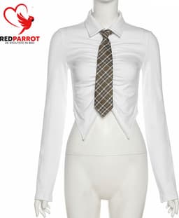 Sexy blouse schoolmeisje - Stropdas - Erotische rollenspel — thumbnail 2
