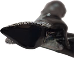 RUON-EROTISCH HOGE LAKLAARS MET MARCESITE-NAALDHAK-BLACK-37 — thumbnail 2