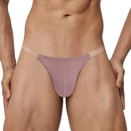 Heren Slip met Transparante Bandjes - Sexy Ondergoed - Lingerie - Roze — thumbnail 3