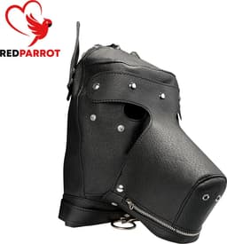 Leren fetisj masker - BDSM - Rollenspel - Dominantie - 3 in 1 - Erotisch masker - Hond - Verstelbaar - Kunstleer — thumbnail 1