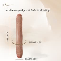 Erodit ® Duo flex - Dubbelzijdige dildo met glijmiddel- realistische dildo- anaal speeltjes mannen, vrouwen, koppels- dubbele penetratie dildo- sextoys — thumbnail 2