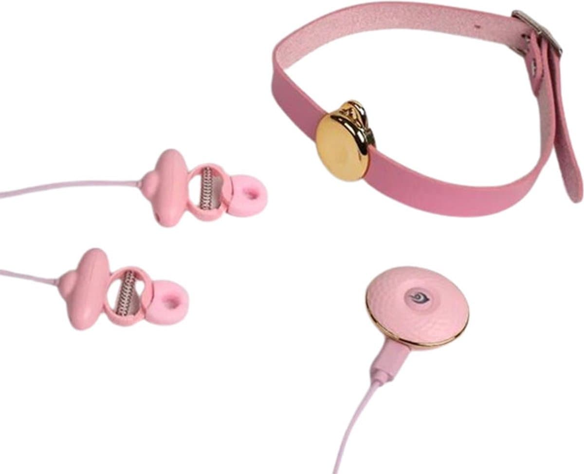 Tepelvibrator met Halsband- Tepelklemmen - Borst - Tepel - Vibrator - Trillen - Nekband — afbeelding 1