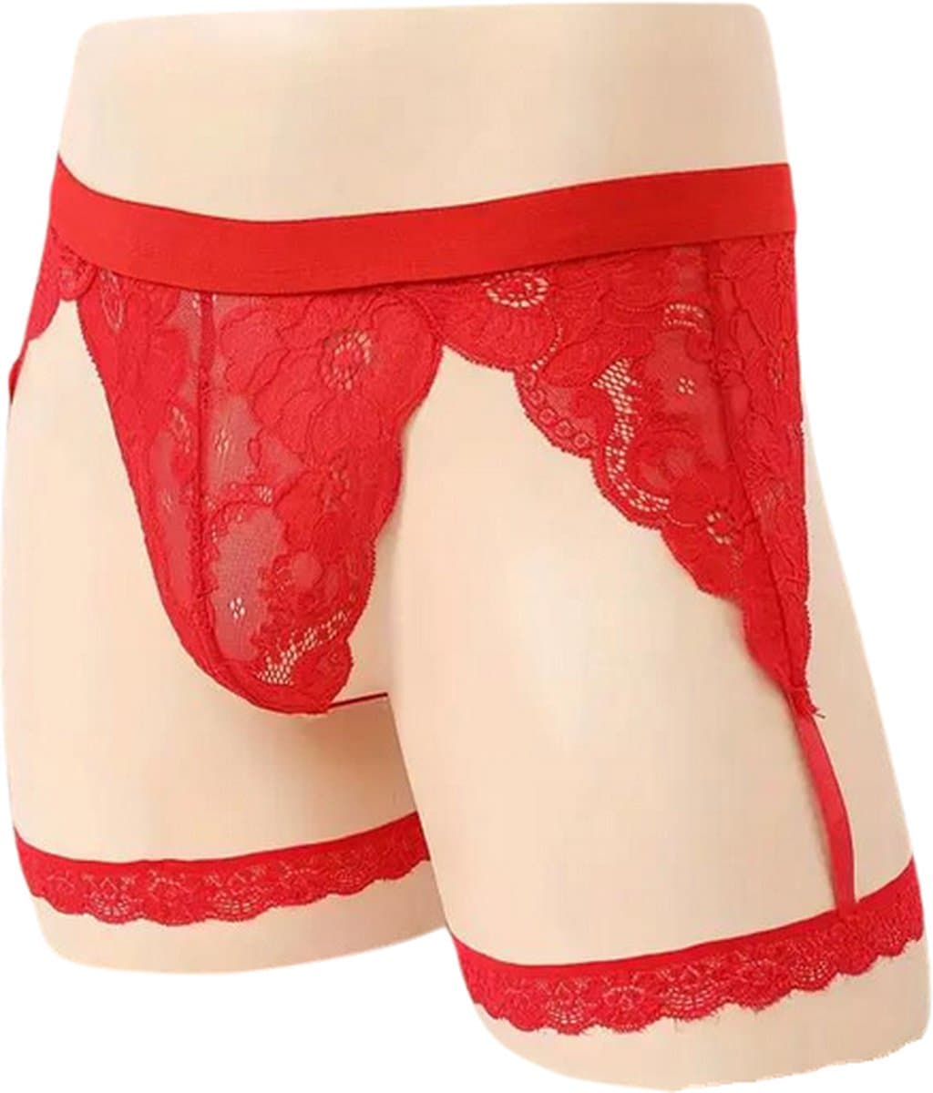 LekkerStout Heren Jarretel Ondergoed - Zwart - Sexy Herenondergoed | M-XL | ( LS188 ) — afbeelding 1