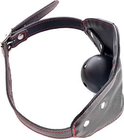 BDSM Mondgag Deluxe - Verstelbaar - Leather Look - Bal Mond Gag — thumbnail 1