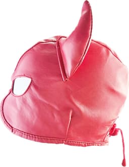 BNDGx® - BDSM Duivel seks Masker - Nep leer stof - Vetersluiting Rood met hoorns — thumbnail 2