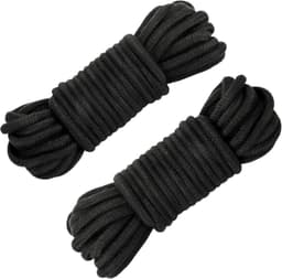 LekkerStout Shibari Bondage Touw - 2x 5m Lang - Bondage - Zwart - BDSM Toys | ( LS134 ) — thumbnail 1