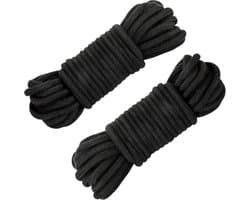 LekkerStout Shibari Bondage Touw - 2x 5m Lang - Bondage - Zwart - BDSM Toys | ( LS134 )