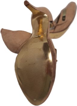 BLINK-PUMP-FAKE SUEDE-NUDE GOLDDETAILS HAK 8CM-SIZE 39 — thumbnail 4