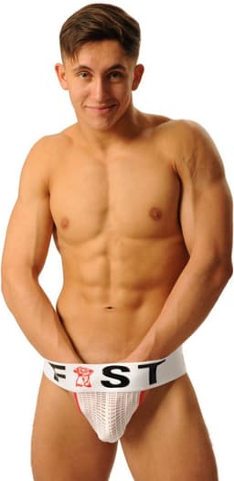 Fist Logo Jockstrap wit maat Large — thumbnail 3
