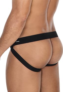 Cut4Men - Jock Snap - Jockstrap met Drukknoopjes - PU-Leder - Zwart L/XL — thumbnail 5